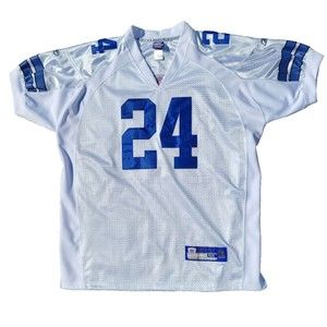 Reebok On Field Dallas Cowboys Marion Barber #24 White Blue NFL Size 54 Jersey